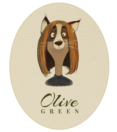 Olive Green Books illustrated logo